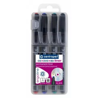 Marker Centropen 4616/4 F Liner CD / DVD / BD 4 boje 0,6 mm Marker Centropen 4616/4 F Liner CD / DVD / BD 4 boje 0,6 mm
