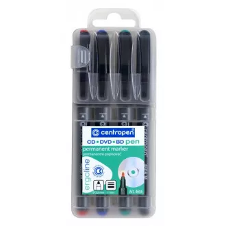 Marker Centropen 4606/4 CD/DVD/BD 4 boje cilindrični vrh 1mm