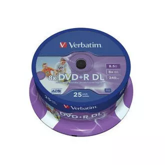 VERBATIM DVD + R (pakiranje od 25) / dvoslojni vreteno 8X 8,5 GB inkjet za ispis