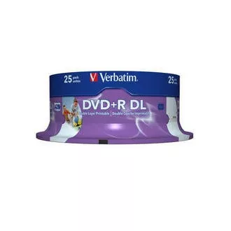 VERBATIM DVD + R (pakiranje od 25) / dvoslojni vreteno 8X 8,5 GB inkjet za ispis