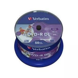 VERBATIM DVD + R (pakiranje od 50) DoubleLayer / Spindle / 8X / 8,5 GB / Ispis / NoID