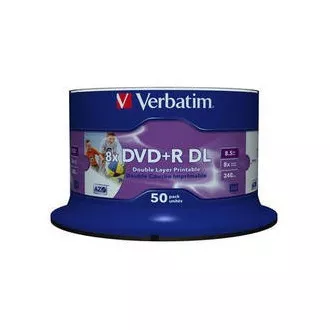 VERBATIM DVD + R (pakiranje od 50) DoubleLayer / Spindle / 8X / 8,5 GB / Ispis / NoID
