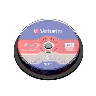 VERBATIM BD-RE SL (pakiranje od 10) Blu-Ray / vreteno / 2x / 25 GB