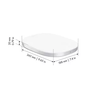 ZWILLING digitalna kuhinjska vaga, Li-ion baterija, USB napajanje, staklo, srebrna - Enfinigy