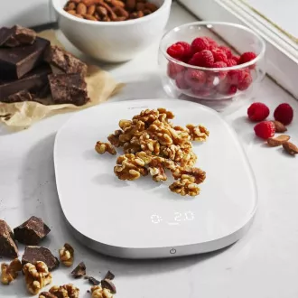 ZWILLING digitalna kuhinjska vaga, Li-ion baterija, USB napajanje, staklo, srebrna - Enfinigy