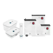 ZWILLING vakum set, 2x plastična posuda, 5 vrećica, vakum pumpa, plava - Fresh & Save