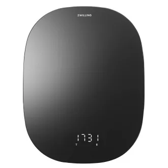 ZWILLING digitalna kuhinjska vaga, Li-ion baterija, USB napajanje, LCD zaslon, staklo/plastika, crna - Enfinigy
