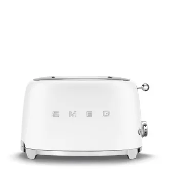 Smeg TSF01WHMEU toster / toster, 2 tosta, 6 stupnjeva pečenja, ladica za mrvice, style. 50-ih, mat bijela