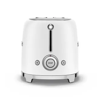 Smeg TSF01WHMEU toster / toster, 2 tosta, 6 stupnjeva pečenja, ladica za mrvice, style. 50-ih, mat bijela
