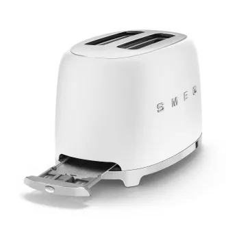 Smeg TSF01WHMEU toster / toster, 2 tosta, 6 stupnjeva pečenja, ladica za mrvice, style. 50-ih, mat bijela