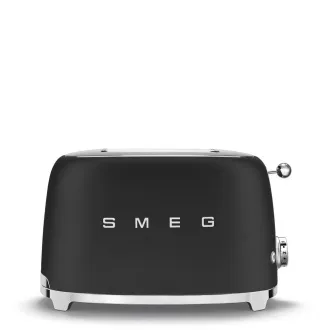 Smeg TSF01BLMEU toster / toster, 2 tosta, 6 stupnjeva pečenja, ladica za mrvice, style. 50-ih, mat crna