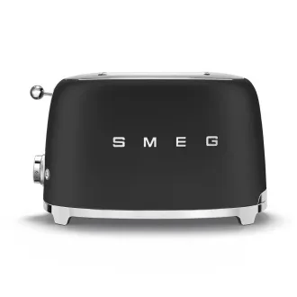 Smeg TSF01BLMEU toster / toster, 2 tosta, 6 stupnjeva pečenja, ladica za mrvice, style. 50-ih, mat crna