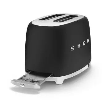 Smeg TSF01BLMEU toster / toster, 2 tosta, 6 stupnjeva pečenja, ladica za mrvice, style. 50-ih, mat crna