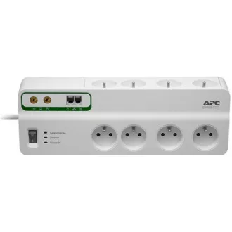 APC Početna / Ured SurgeArrest 6 utičnica sa zaštitom telefona i koaksijalne mreže 230V Francuska, 3m APC Početna / Ured SurgeArrest 6 utičnica sa zaštitom telefona i koaksijalne mreže 230V Francuska, 3m