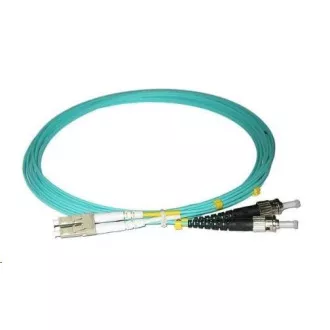 Duplex patch kabel MM 50/125, OM3, LC-ST, LS0H, 2m