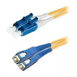 Duplex patch kabel SM 9/125, OS2, LC-SC, LS0H, 15m
