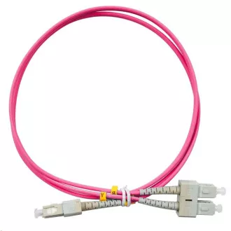 Duplex patch kabel MM 50/125, OM4, SC-SC, LS0H, 1m
