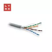 LYNX FTP kabel Cat5e, PVC, 0,5 mm, potpuno bakreni, za unutarnju upotrebu, sivi, kutija 305 m