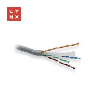 LYNX UTP kabel, Cat6, PVC (Eca), potpuno bakreni, unutarnji, sivi, kutija 305 m