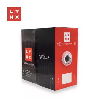LYNX UTP kabel, Cat6, PVC (Eca), potpuno bakreni, unutarnji, sivi, kutija 305 m