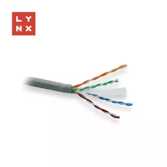 LYNX UTP kabel, Cat6, LSOH, potpuno bakreni, unutarnji, sivi, kutija 305 m