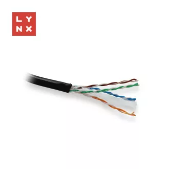 LYNX UTP kabel, Cat6, PE (FCA), potpuno bakreni, vanjski, crni, kutija 305 m