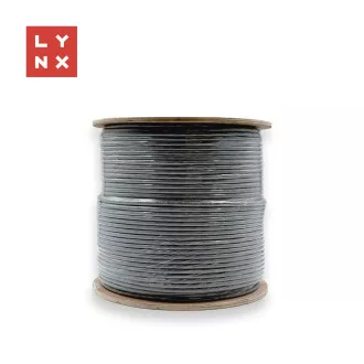 LYNX FTP kabel, Cat6, PVC (Eca), potpuno bakreni, za unutarnju upotrebu, sivi, kolut 305 m