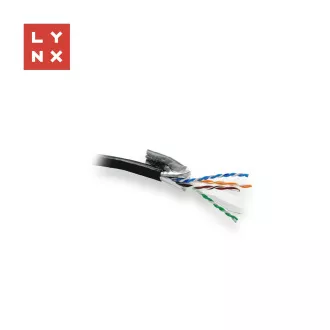 LYNX FTP kabel Cat6, PE (FCA), potpuno bakreni, vanjski, crni, kolut 305 m