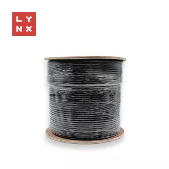 LYNX FTP kabel Cat6, PE (FCA), potpuno bakreni, vanjski, crni, kolut 305 m