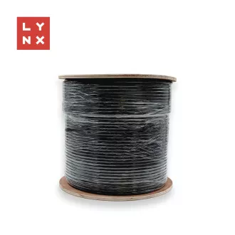 LYNX SFTP kabel, Cat6a, PE, potpuno bakreni, vanjski, crni, kolut 500 m LYNX SFTP kabel, Cat6a, PE, potpuno bakreni, vanjski, crni, kolut 500 m