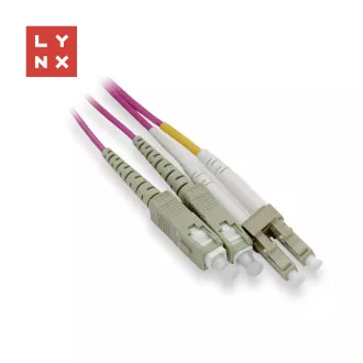 LYNX dupleksni patch kabel MM, OM4, LC/SC, 50/125µm, 2m