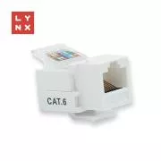 LYNX keystone UTP Cat6, samorezni, 90 stupnjeva, bijeli