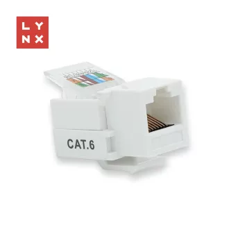 LYNX keystone UTP Cat6, samorezni, 90 stupnjeva, bijeli