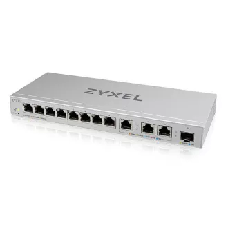 Zyxel XGS1250-12 v2, 12-portni gigabitni desktop preklopnik s web upravljanjem, 8 portova 1G + 3-portna MultiGig 1/2.5/5/10G + 1-portni SFP