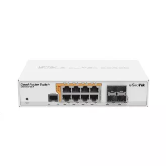 MikroTik Cloud Router Switch CRS112-8P-4S-IN, 400MHz CPU, 128MB RAM, 8xLAN, PoE max. 67W, 4xSFP utor, uklj. L5 licenca