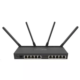 MikroTik RouterBOARDRB RB4011iGS+5HacQ2HnD-IN, quad-core 1.4GHz CPU, 1GB RAM, 10xLAN, 1x SFP+, Wi-Fi 2.4+5GHz (2033Mbps), L5
