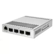 MikroTik Cloud Router Switch CRS305-1G-4S+IN, Dual Boot (SwitchOS, RouterOS), 800MHz, 512MB RAM, 4xSFP+, uklj