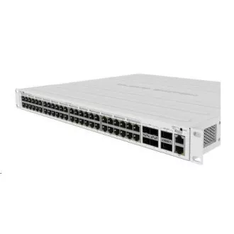 MikroTik Cloud Router Switch CRS354-48P-4S+2Q+RM, 650MHz CPU, 64MB, 1x10/100, 48xGLAN(PoE), 4xSFP+, 2xQSFP, uklj. L5