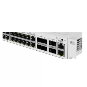 MikroTik Cloud Router Switch CRS354-48P-4S+2Q+RM, 650MHz CPU, 64MB, 1x10/100, 48xGLAN(PoE), 4xSFP+, 2xQSFP, uklj. L5