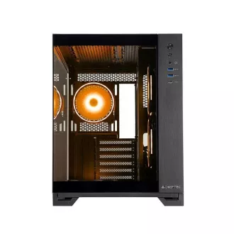 Kućište CHIEFTEC VISIO, ATX, 1x USB-C 3.2, 2x USB 3.0, 6x 120 mm ARGB ventilator, crna
