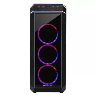 CHIEFTEC kućište STALLION II, ATX, 1x USB-C 3.2, 2x USB 3.1, 1x USB 2.0, 4x 120 mm RGB ventilator, crna