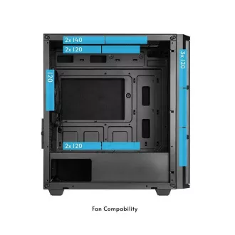 Kućište CHIEFTEC PRO MINI, mATX, 1xUSB-C, 1xUSB 3.0, 1x USB 2.0, 1x 120mm ventilator, crna