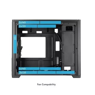 CHIEFTEC kućište BX-MESH, mATX, 1xUSB-C 3.1, 1xUSB 3.1, 1x 120mm ventilator, crna