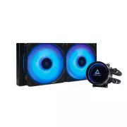 CHIEFTEC Iceberg 240 CPU vodeno hlađenje, 2x120mm ARGB, ARGB vodeni blok, LGA1851, AM5, crna