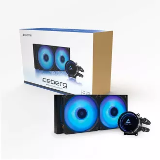 CHIEFTEC Iceberg 240 CPU vodeno hlađenje, 2x120mm ARGB, ARGB vodeni blok, LGA1851, AM5, crna