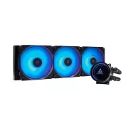 CHIEFTEC Iceberg 360 CPU vodeno hlađenje, 2x360 mm ARGB, ARGB vodeni blok, LGA1851, AM5, crna