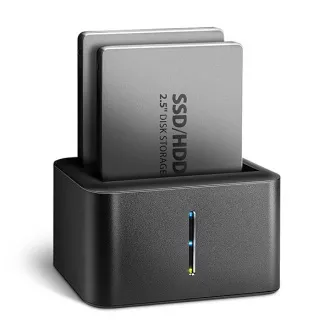 AXAGON ADSA-D25, USB 3.2 Gen 1 - 2x SATA 6G 2.5" SSD/HDD CLONE MINI priključna stanica