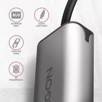 AXAGON ADE-25RC USB-C 3.2 Gen 1 - 2.5 Gigabit Ethernet mrežna kartica, Realtek 8156, auto instalacija, siva