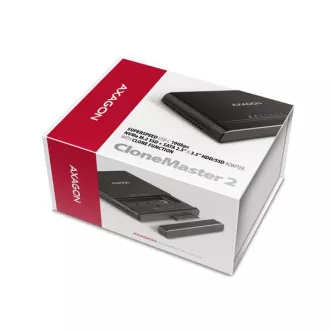 AXAGON ADSA-CC USB-C 10Gbps - NVMe M.2 SSD & SATA 2.5"/3.5" SSD/HDD CLONE MASTER 2 adapter