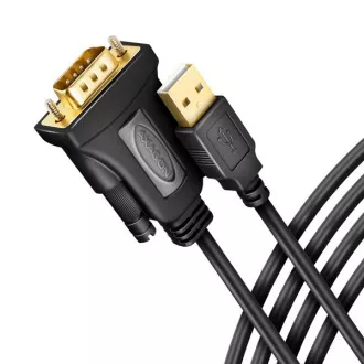 AXAGON ADS-1PQN, USB-A 2.0 - serijski RS-232 DB9-M FTDI adapter / kabel 1.5m